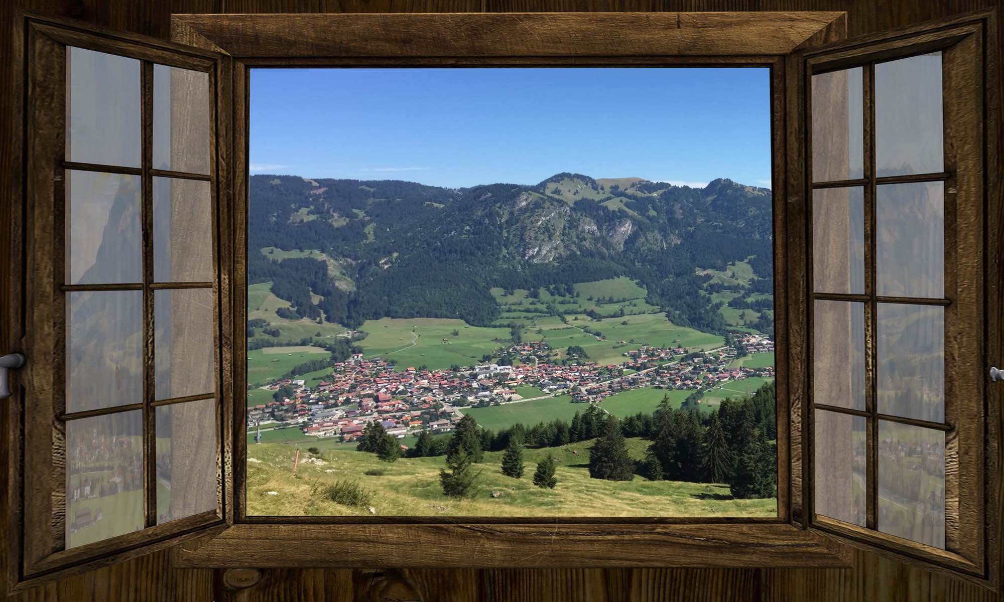 Blick aus dem Fenster vom Berggasthaus zum oberen Horn Bad Hindelang - ©Rainer Becker