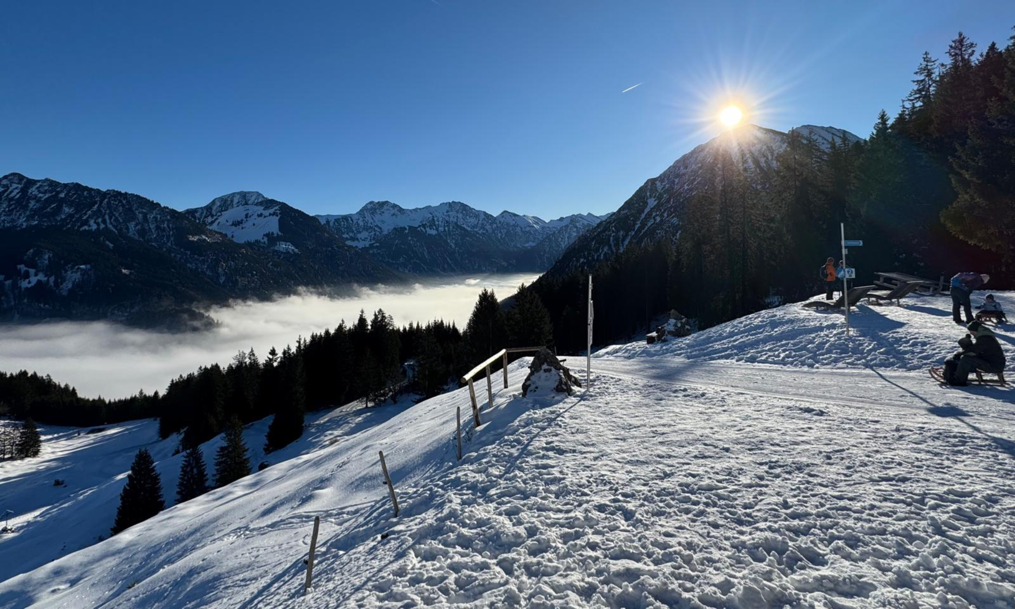 Rodelbahn am Berggasthaus zum oberen Horn Bad Hindelang - ©Monika Kohmann