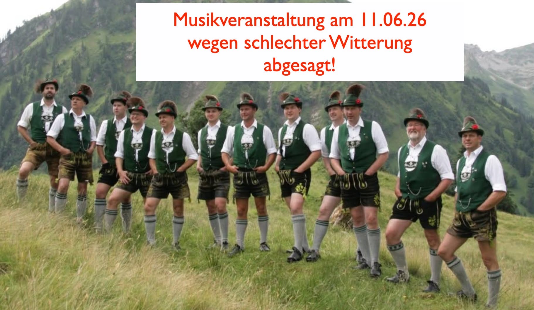 Musikveranstaltung am 11.06.2026 wegen schlechter Witterung abgesagt!