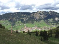 Panoramablick vom Berggasthaus zum oberen Horn auf Bad Hindelang - ©Sylvia Becker Panoramablick vom Berggasthaus zum oberen Horn auf Bad Hindelang - ©Sylvia Becker